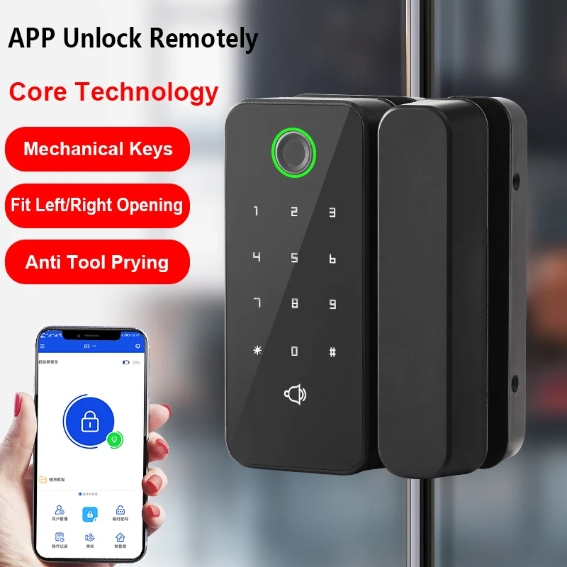 

Without drilling hole fit lefrt/right open and anti prying by tool BLE GPS door electric lock smart locks smart door lock tuya