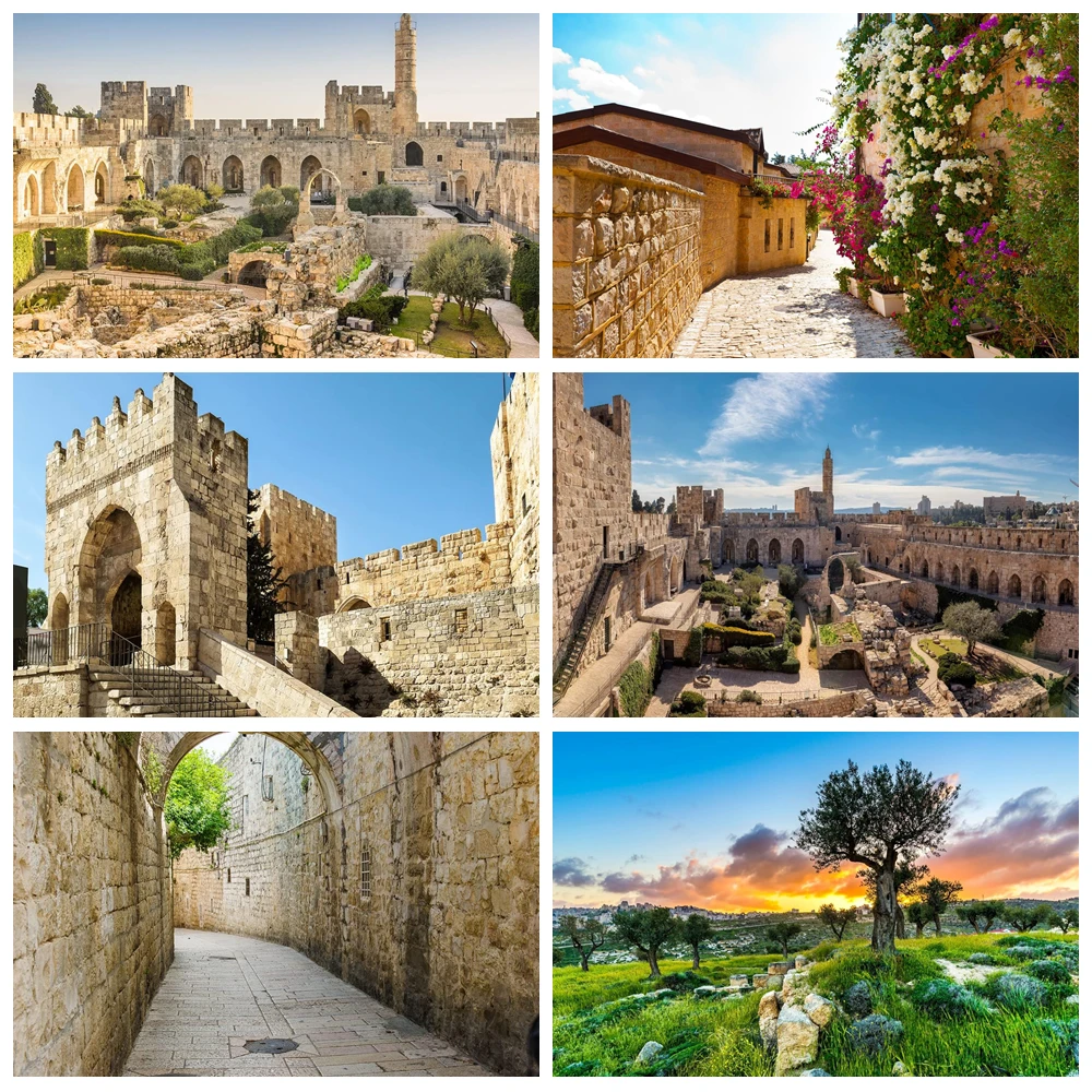 

Jerusalem Backdrop Israel David Tower Ancient Ruins Historical Sites Background Room Decor Jerusalem Travel Portrait Photo Props