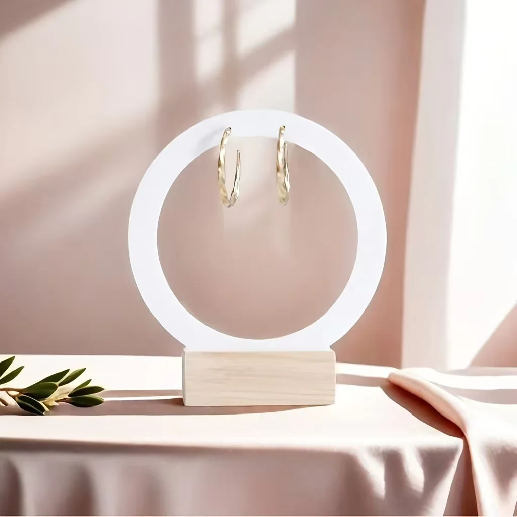 Acrylic and Wooden Earring Display Stand