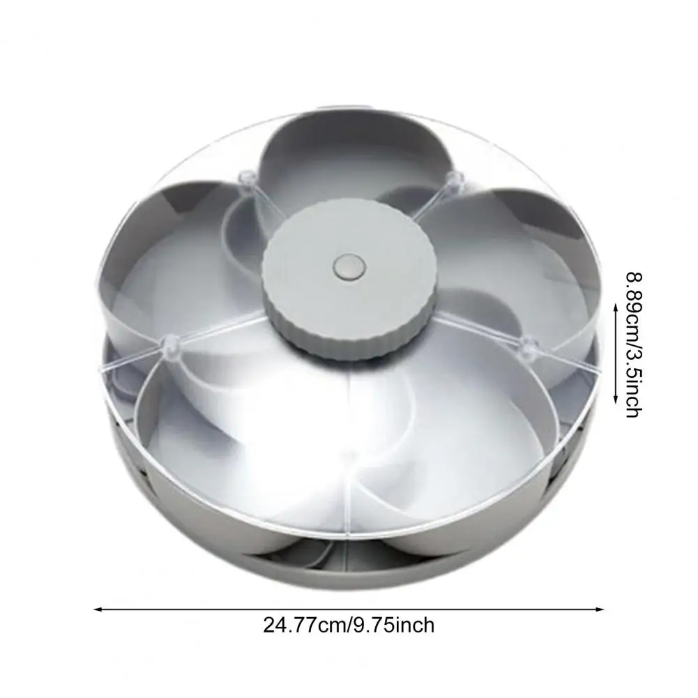 

Divided Spin Serving Dish for Party,5 Containers for Snacks,Candy,Nuts,Chips&Dips,Snack Box with Lid Flower Shape Boxes 2026 New