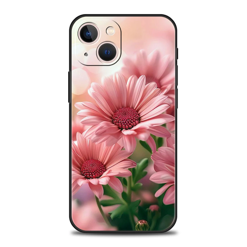 Flower Phone Case for iPhone 16 15 14 13 12 Pro Max 11 Pro Max 7 8 Plus XS XR Shockproof Silicone Soft Shell Fundas Capas Bags – Detail 1