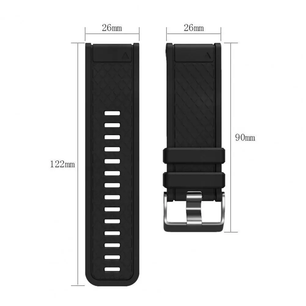 Watch Strap With Safety Buckle Soft Watch Band Silicone Wristband Comfortable Wristwatch Band Watch Accessories