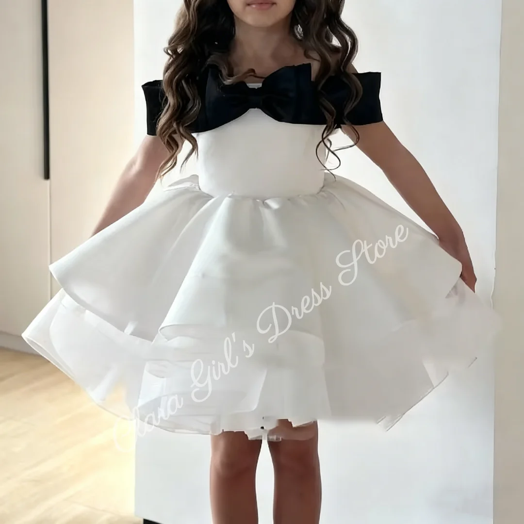 Прекрасное атласное пышное платье с цветочным узором для девочек-цветочниц для маленькой принцессы на свадьбу, конкурс красоты, вечерние бальные платья на день рождения