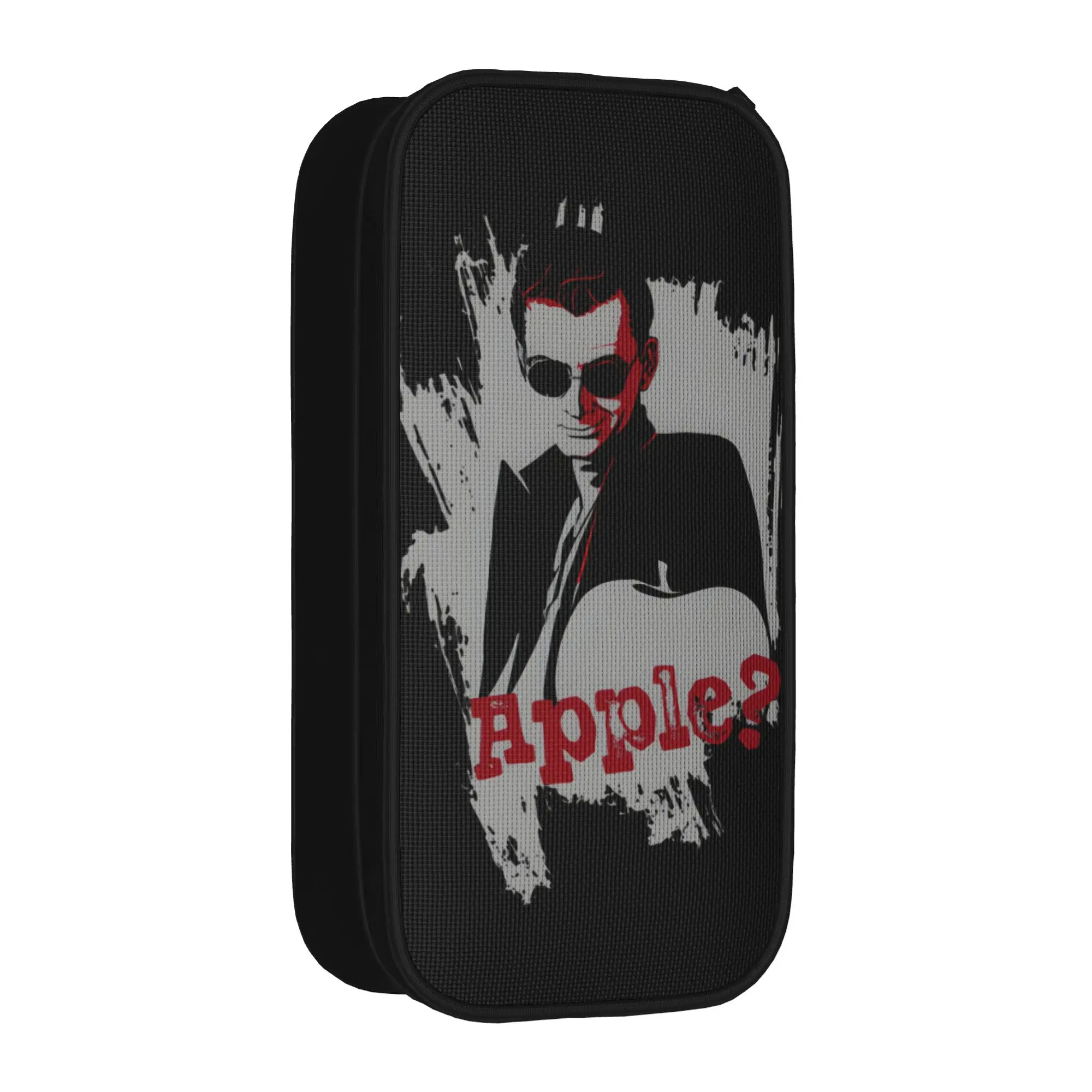 

Aziraphale Pencil Case Lovely Good Omens Pen Holder Bag for Student Large Storage School Supplies Zipper Pencil Box