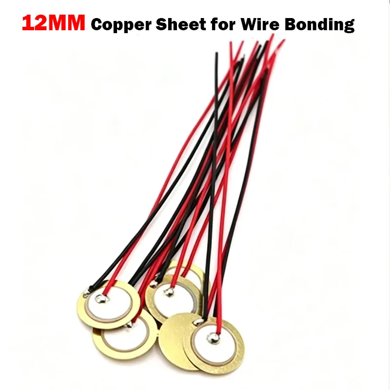 10PCS/LOTS Diameter 12MM 15MM 20MM 27MM 35MM with Wire Buzzer Piezoelectric Piezo Ceramic Wafer Plate Piezo Element