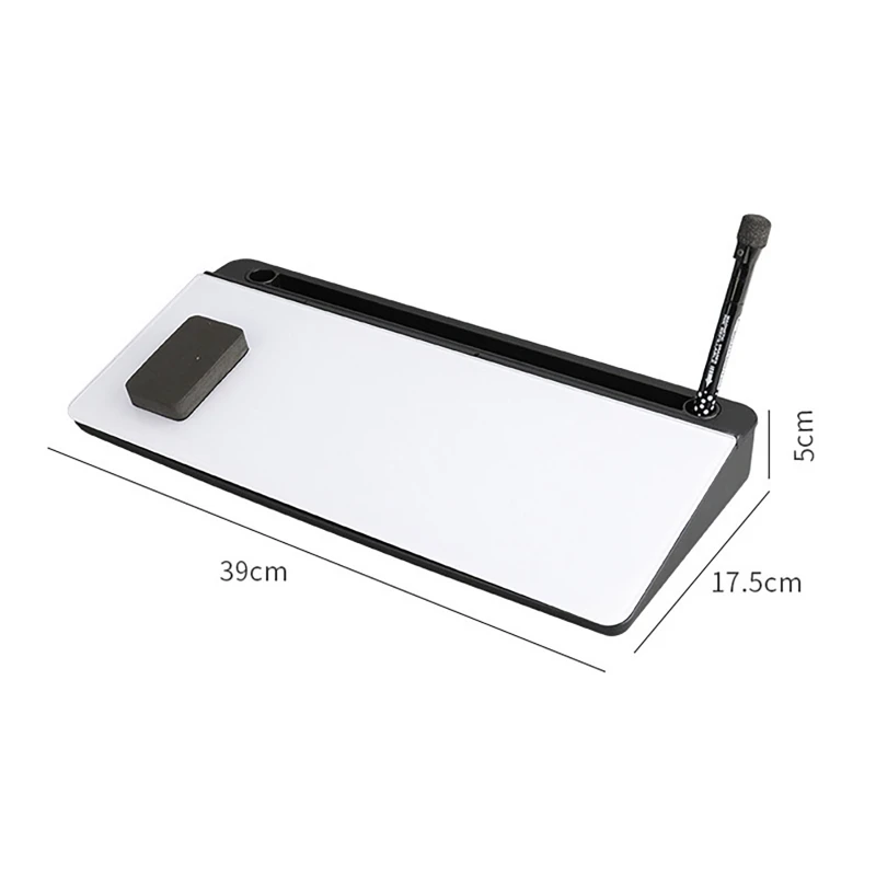 Hot Glass Desk Whiteboard with Pen&Eraser for Home Office School Stationery Organizer Tempered Storage Whiteboards Message Board