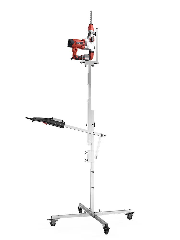 

Lifting type electric hammer bracket telescopic thickened shelf support rod impact drill ceiling punching hole punching artifact