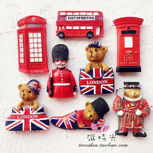 Creative Tourism Memorial Landscape London Refrigerator Magnet 3D Fridge Magnet Sticker Travel Souvenir Kitchen Home Decoration