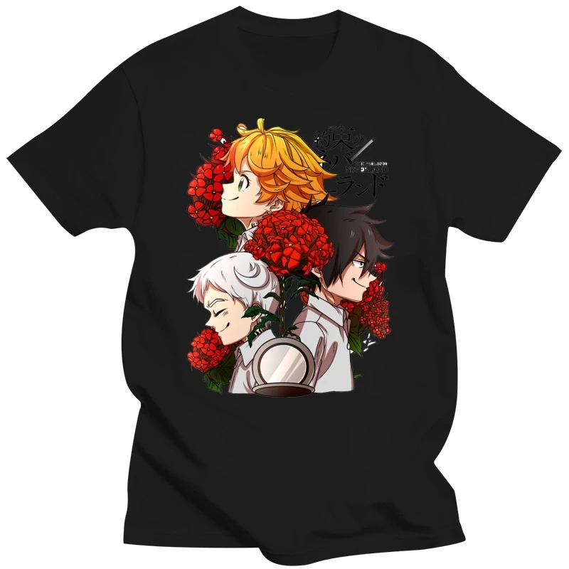 The Promised Neverland Hope Emma Norman Ray Anime White T-Shirt S-3Xl Wholesale Tee Shirt