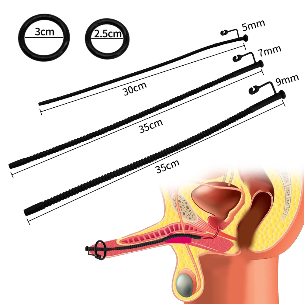 Silicone Urethral Catheter Dilator Horse Eye Stimulation Adult Sex Toys for Men Gay Sounding Penis Plug Insert Urethra Catheter