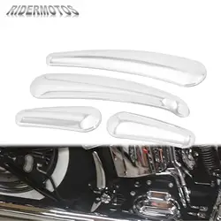 Motorcycle Swingarm Frame Cover Insert Set Chrome For Harley Softail Deluxe Fat Boy FLSTF Heritage Slim Classic FLSTSB 2008-2017