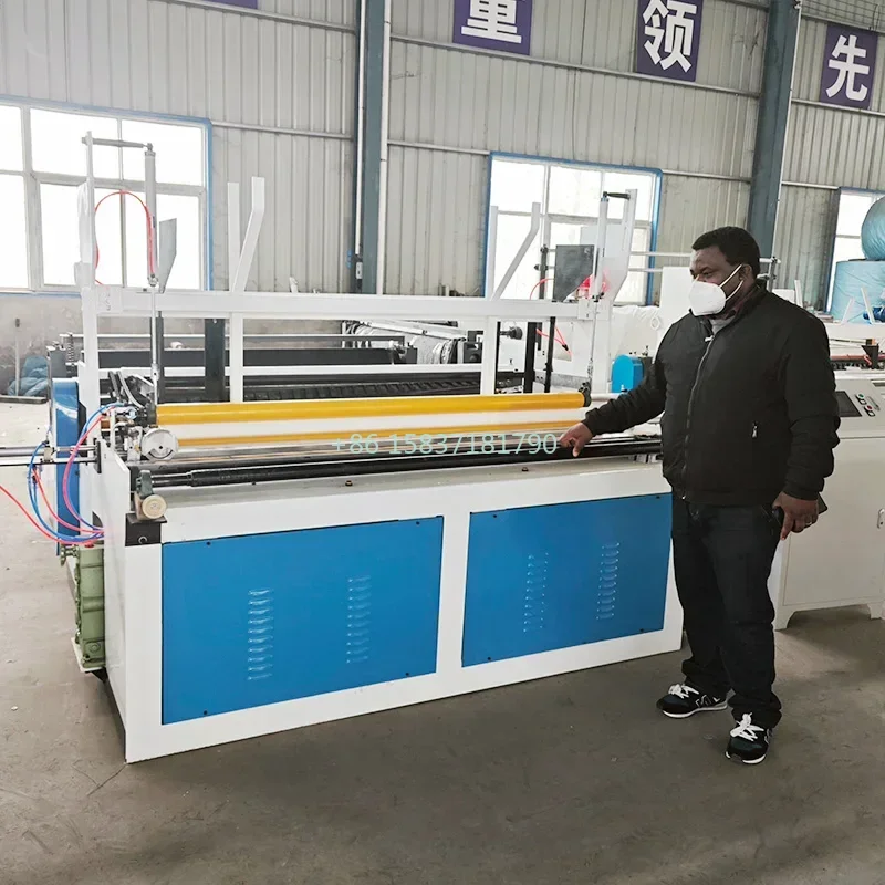 Fully Automatic Toilet Paper Making Machine PLC Control Tissue Paper Roll Manufacturing Production Line Machine Manufacturer