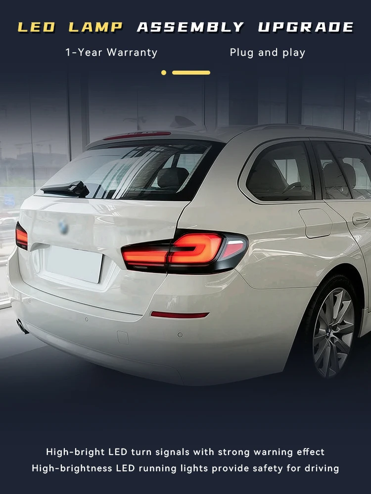 Car Light FOR BMW 5 Series 2011-2017 F11 Station Wagon 520i 528 530i Taillight DRL Rear Lamp LED Bulbs High Configure Auto Tools