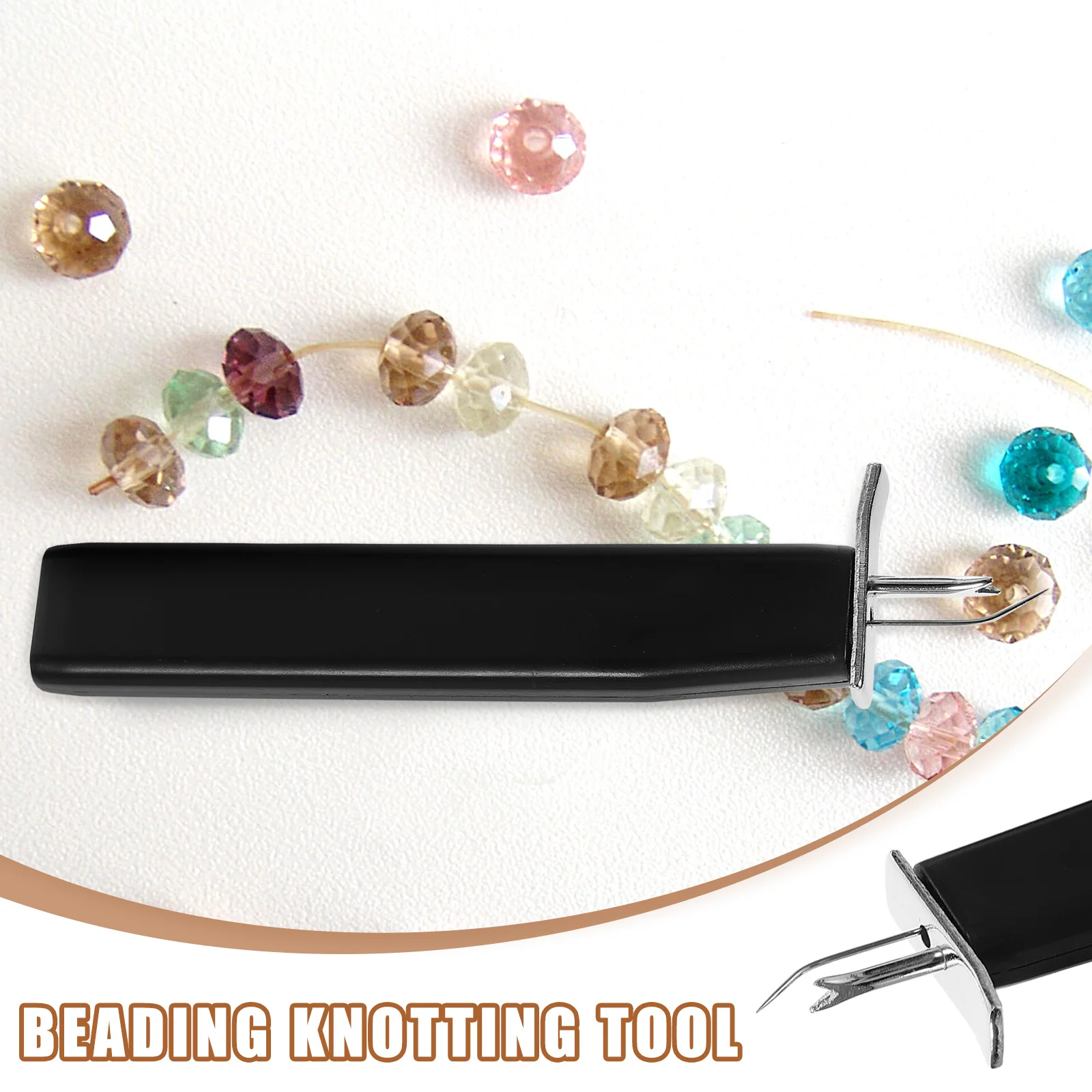 

Bead Thread Knotting Tool Nylon Iron Jewelry Knotter Manual Beading Knot Tool for String Jewelry Craft Knotter