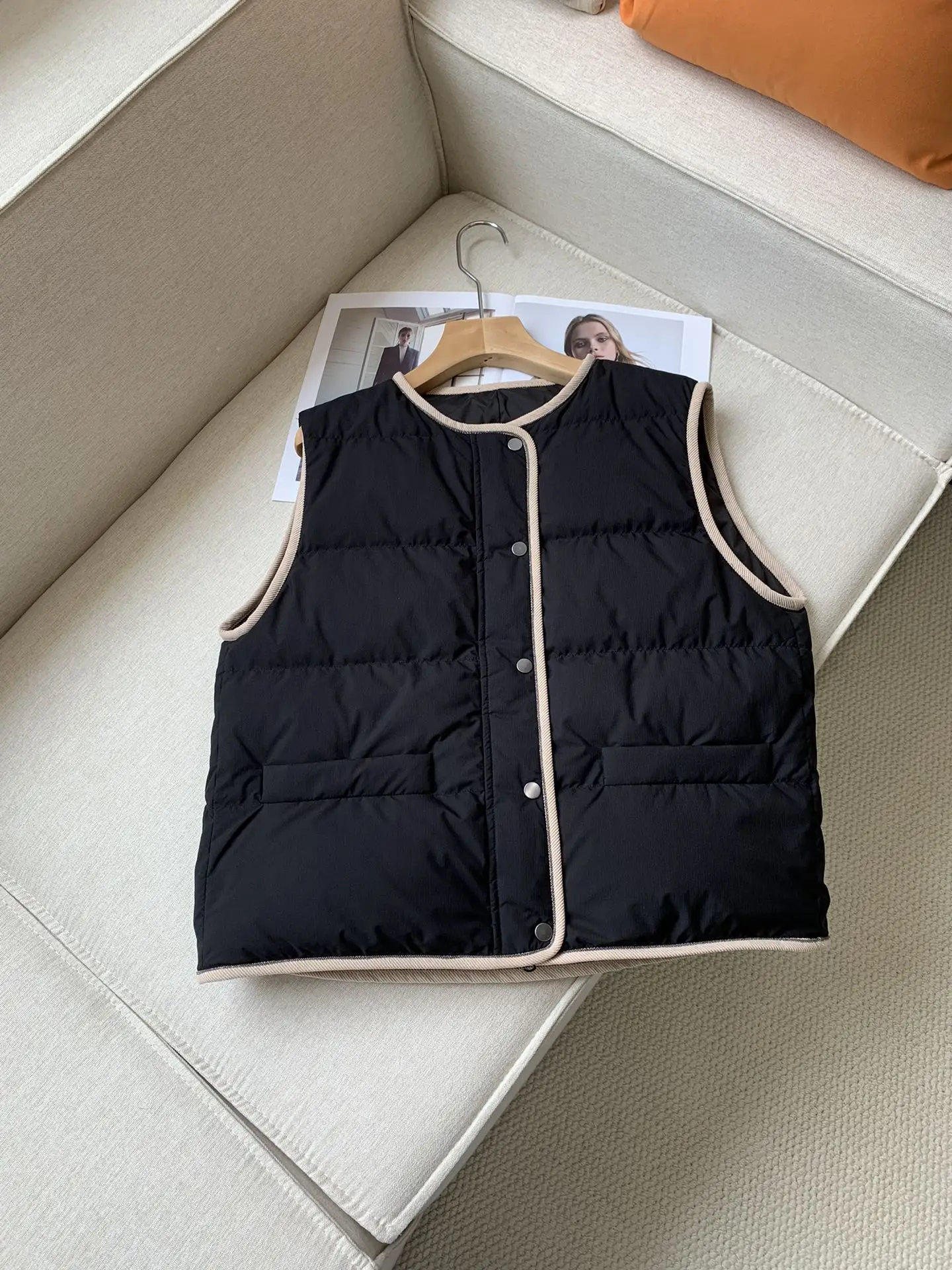 New Autumn And Winter Down Vest For Women Short Loose Thin Goose Down Vest Outer Wear Waistcoat Jacket