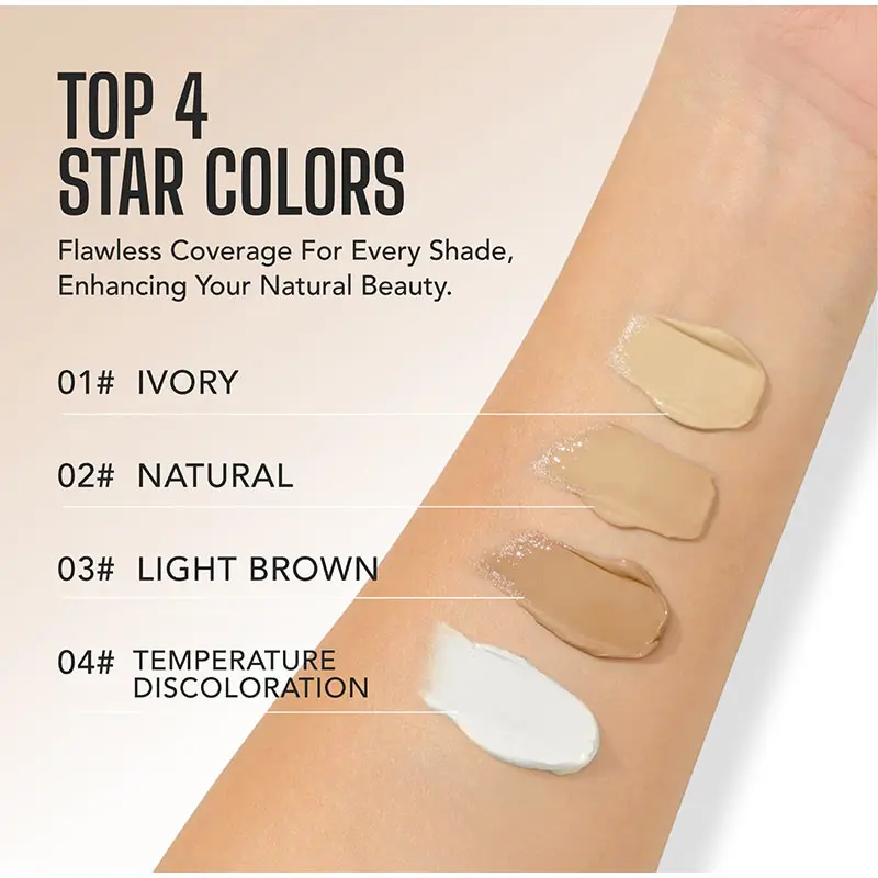 Square Bottle Liquid Foundation Korean Makeup Moisturizing Concealer Longlasting Not Easy To Remove Makeup Brighten FacialMakeup