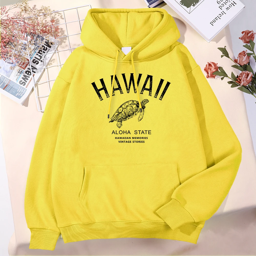 Hawaii Aloha State Sea Turtle Man Hoodie Fashion Quality Tracksuit Casual Comfortable Streetwear All-Match Designer Hoodies Men