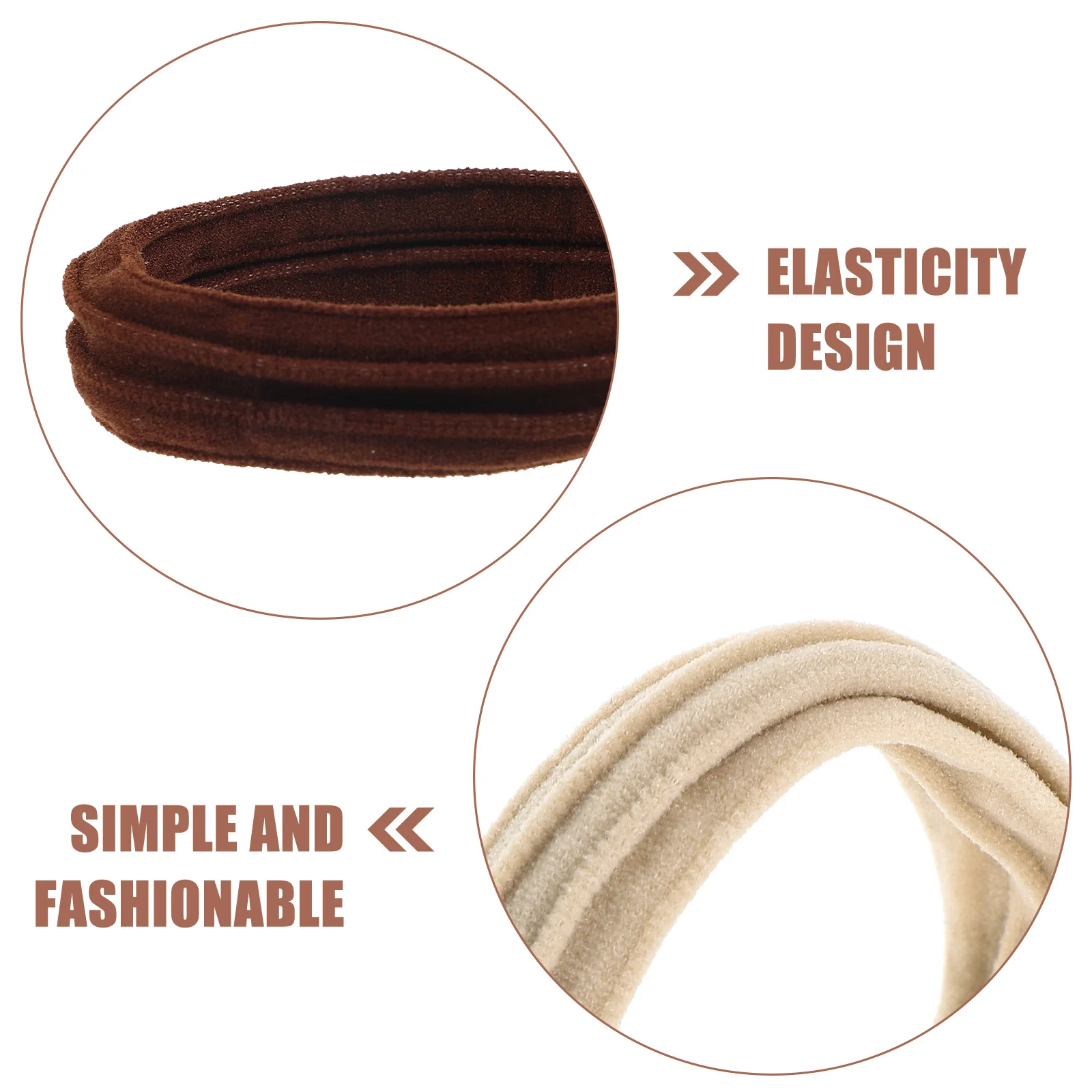 

5Pcs Elastic Hair Ties Stylish Minimalist Design for Various Occasions High Elasticity Non Slip Comfortable All Day Wear