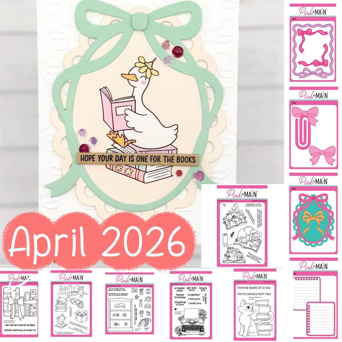 

New 2026 Bow Paperclip Story Books Clear Stamps Note Pages Metal Cutting Dies for DIY Scrapbook Diary Decoration Embossing Card