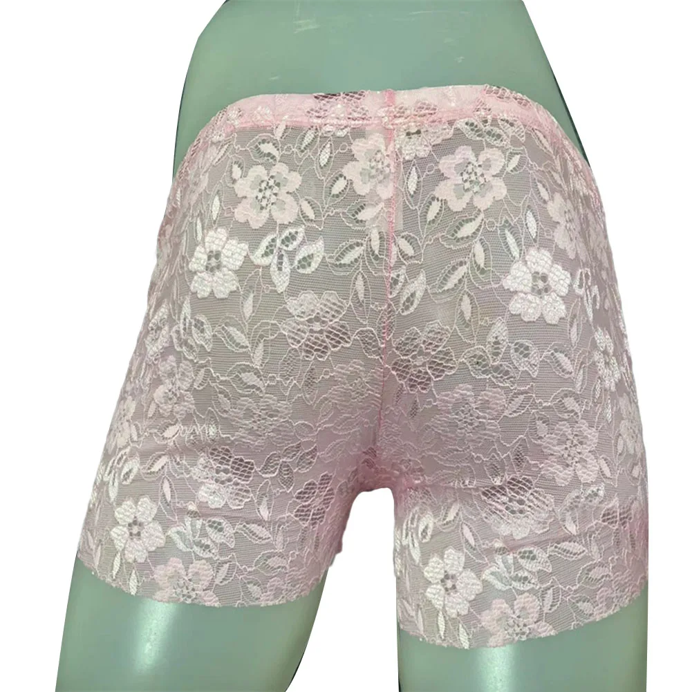 Men's Lace Pouch Bulge Mid-Waist Panties