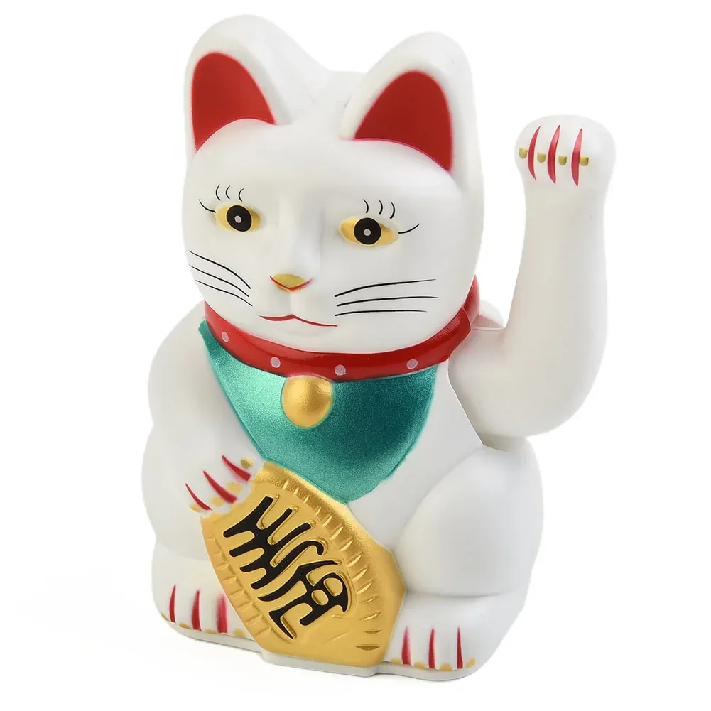 5 Inch/13.5cm Lucky-Cat Waving Feng Shui Beckoning Cats Wealth Fortune Lucky Kitty For Home/Shop/Store Decoration 3 Color Choose