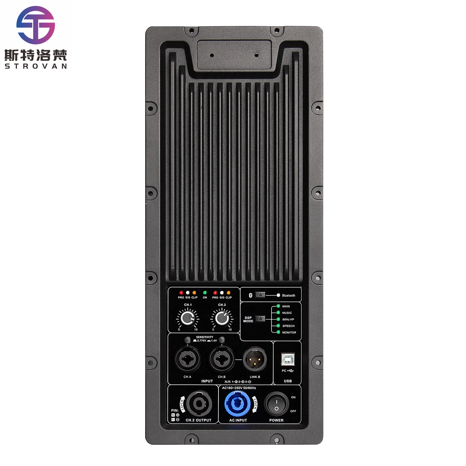 

PA600 Professional DSP 600W*2 Power Amplifier Module Audio Equipment Sound Amp Digital Module Plate Amplifier Board