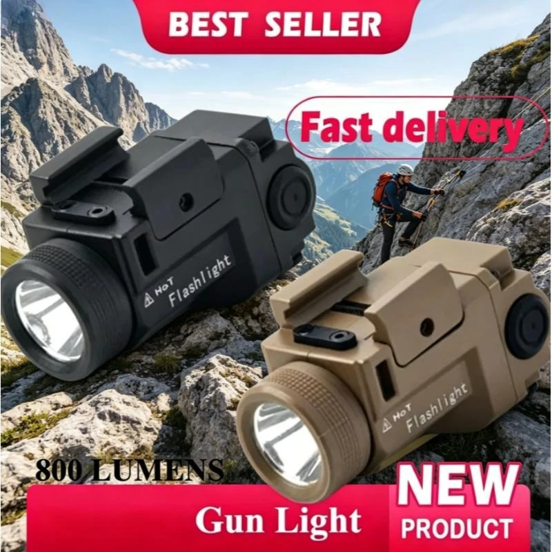 

Powerful 800LM Metal LED Flashlight Multi Strobe Mode 20mm Rail Mount Outdoor Shooting Supplies