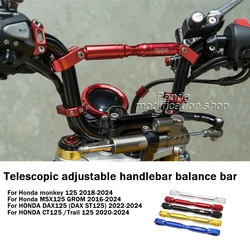 telescopic adjustable handlebar For Honda MONKEY125 CT125 GROM MSX125 DAX125 2022 2023 2024  accessories