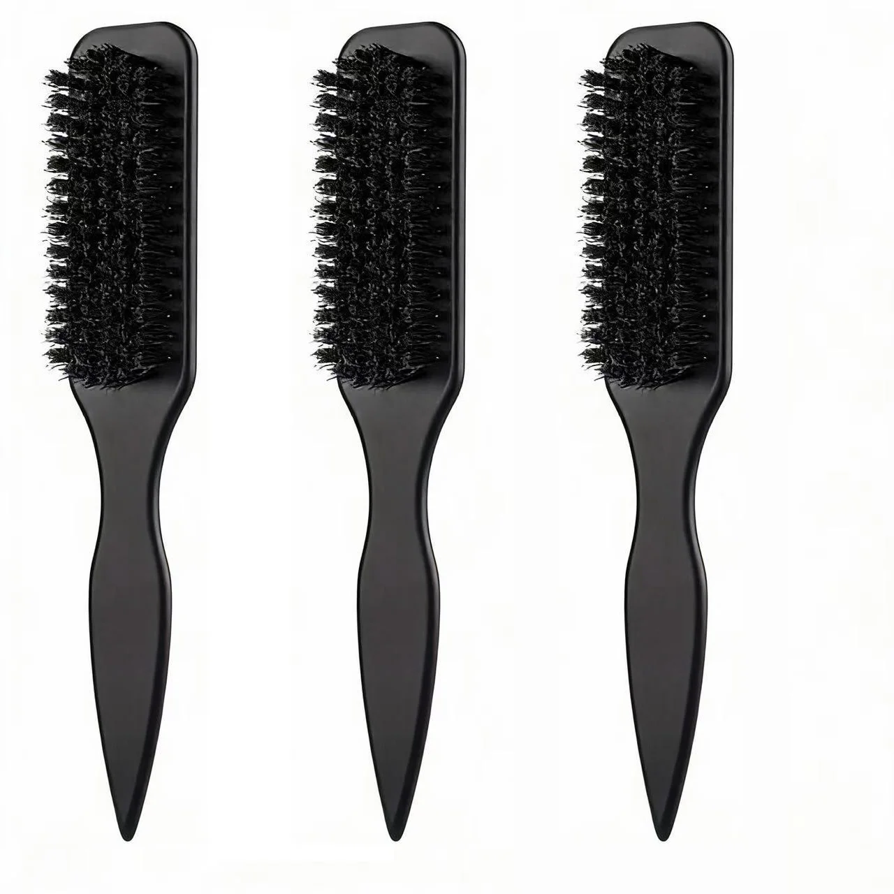 2 Pcs Smooth Back Hair Brushes, Soft Bristle Beard Brushes & Leopard Print Comb - Adds Shine for All Hair Types, Home Essentials