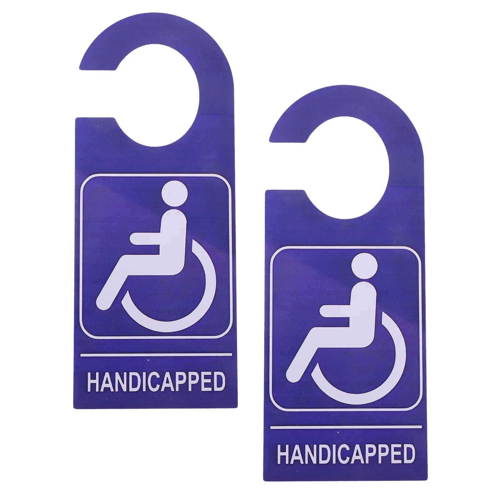 

Комплект из 2 шт. синих водонепроницаемых табличек для парковки для инвалидов из ПВХ, подвесной знак для использования на двери автомобиля или зеркале заднего вида