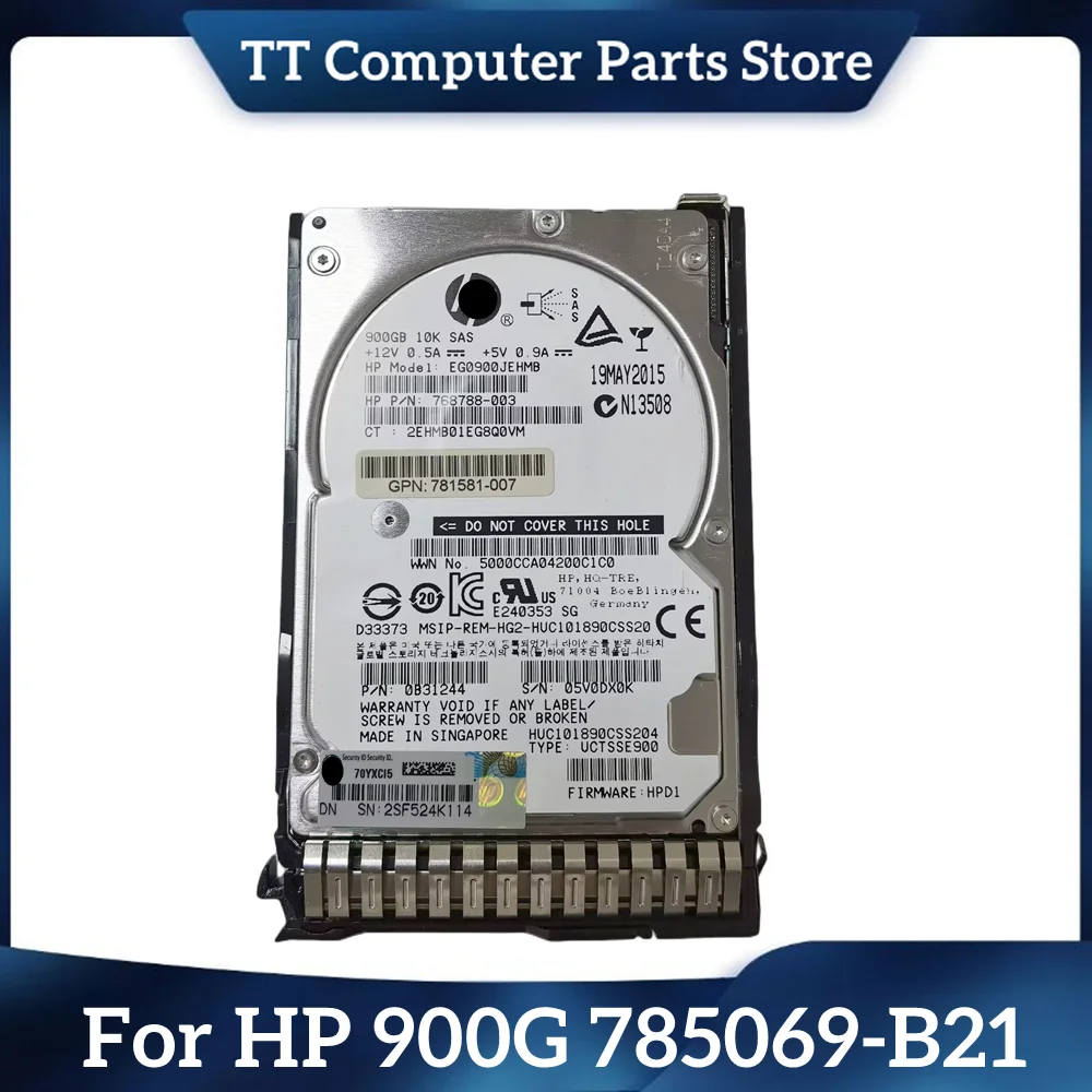 

TT For HP 900G 785069-B21 785411-001 Server Hard Drive 12G 10K SAS 2.5 G8 G9 Fast Ship