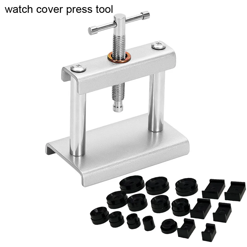 Watch Cover Press Tools With Fitting Dies Watch Back Case Remover Closer Screw Presser Watchmaker Repair Tool Kit