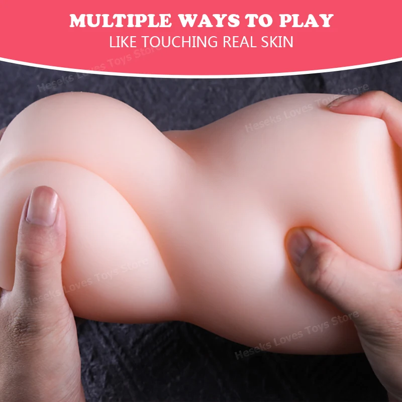 HESEKS 6 Holes Pocket Pussy Realistic Vagina And Anal Sex Toys for Men Penis Stimulator Pocket Cup Male Masturbatior