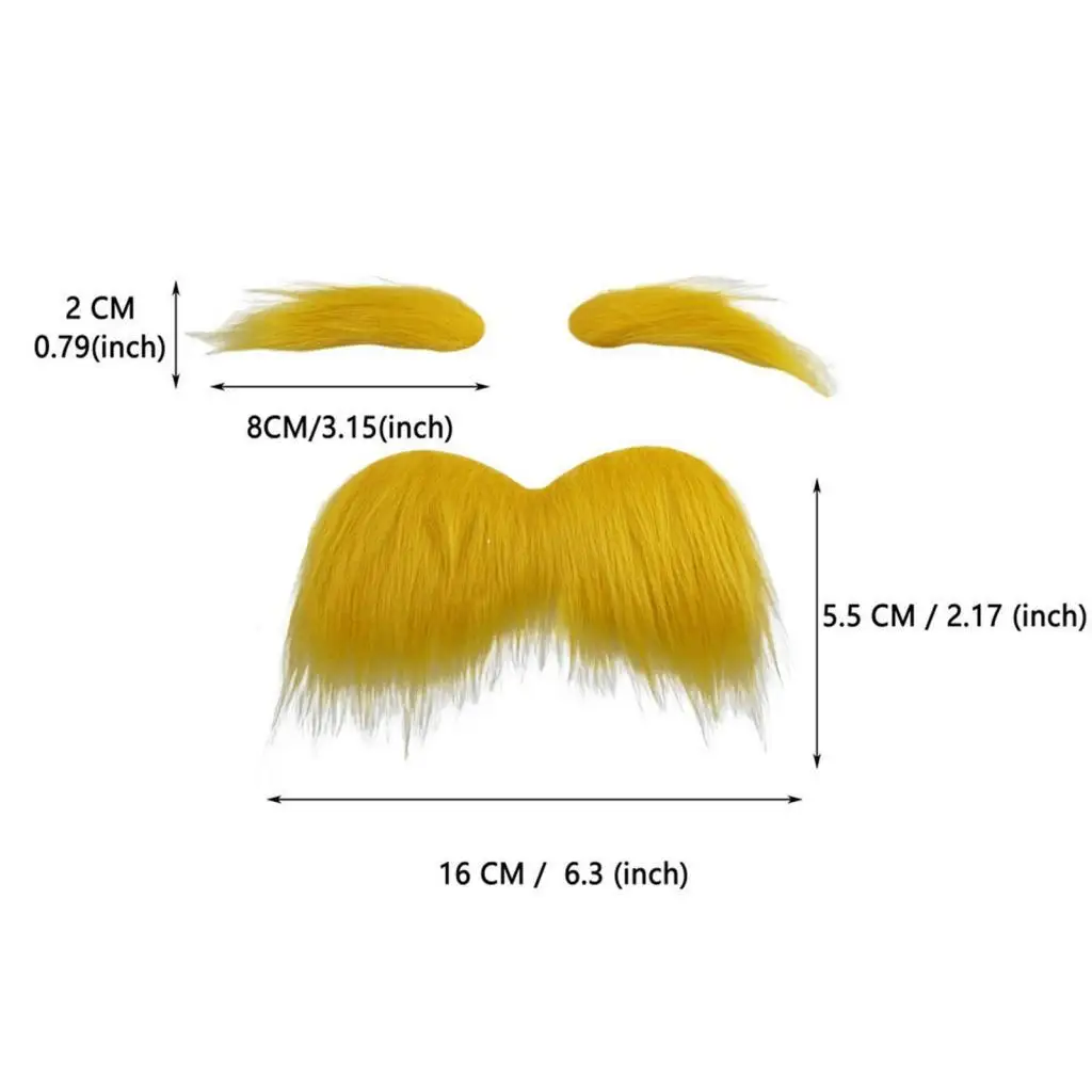 Novelty Fake Eyebrows and Beard Set Mustache Fake Beard Costume Accessories for