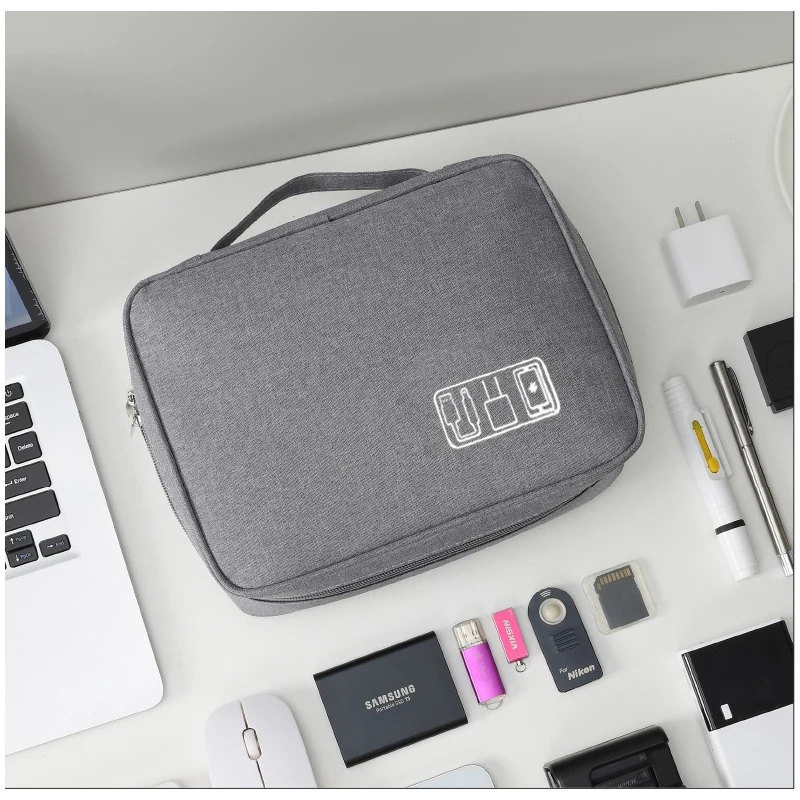 Cable Storage Bag Waterproof Digital Electronic Organizer Portable USB Data Line Charger Plug Storage Bag Travel Cable Organizer
