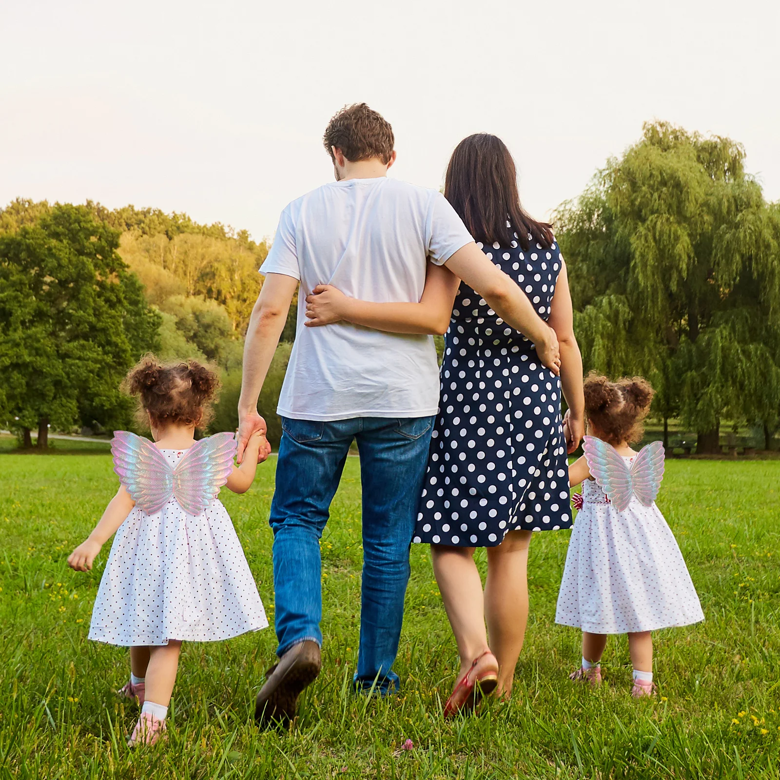 어린이 다채로운 천사 날개 공연 요정 날개 소품 파티 코스프레 의상 어린이 의상 장식 코스프레 소품