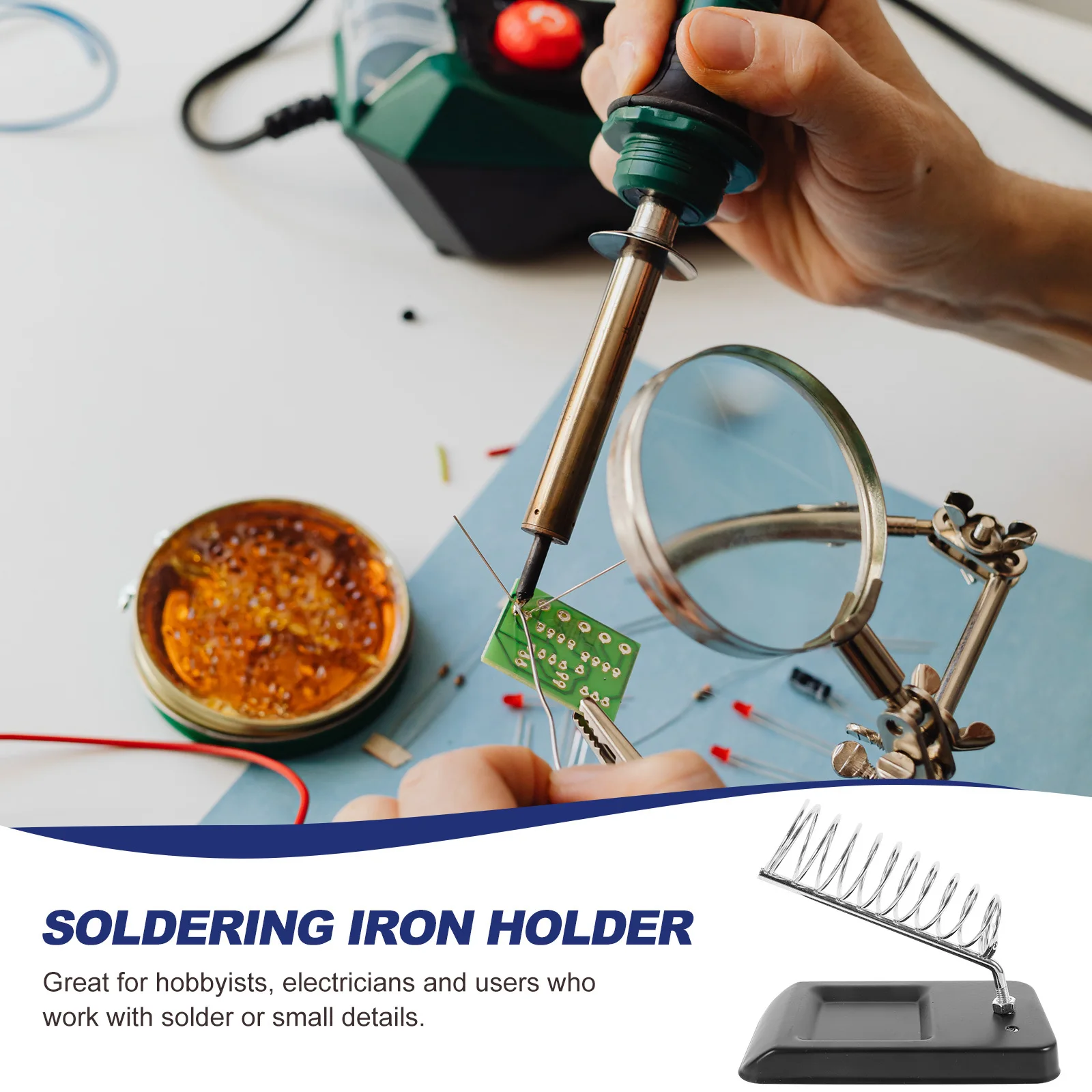 

3pcs Soldering Holder Heavy Duty Metal Stand Multi Purpose Solder Iron Support Station Soldering Iron Accessories Welding Tools