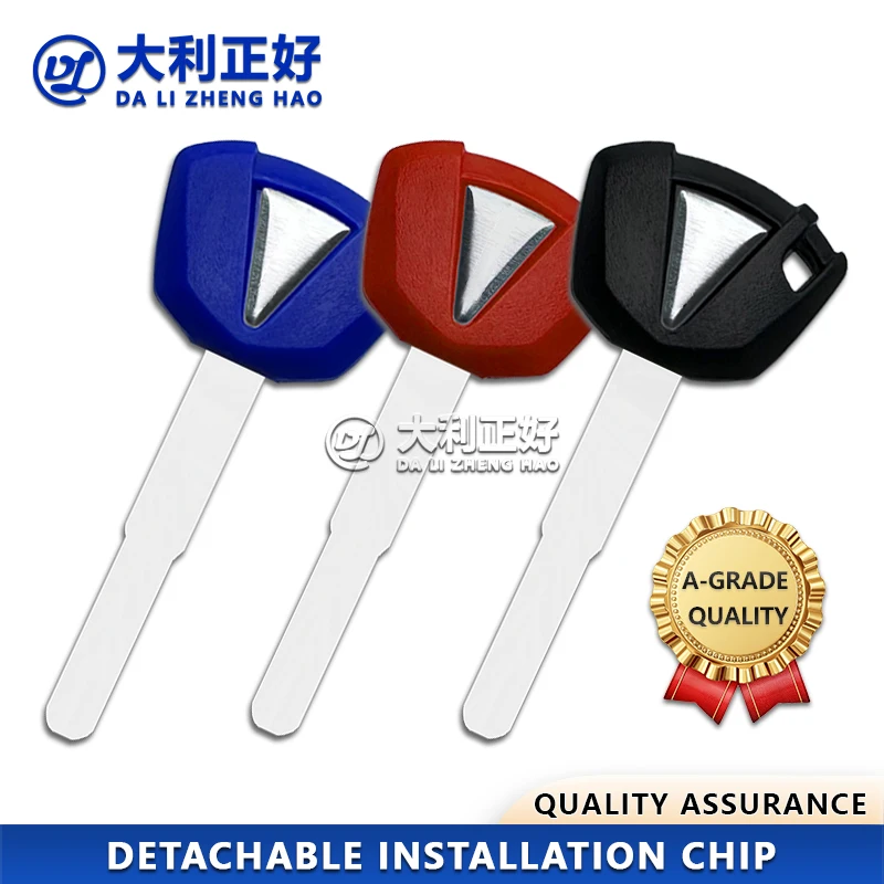 Llaves de repuesto para motocicleta DL, hoja sin cortar para Kawasaki Z800 Z900 Ninja 650 Z400 Z500, llave de coche con chip desmontable