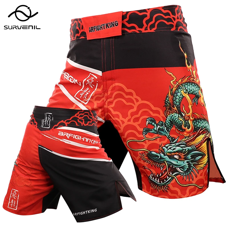 Pantalones cortos MMA Tiger Muay Thai para hombres, bañadores de entrenamiento de boxeo Kickboxing, Fitness, gimnasio, artes marciales mixtas, ropa