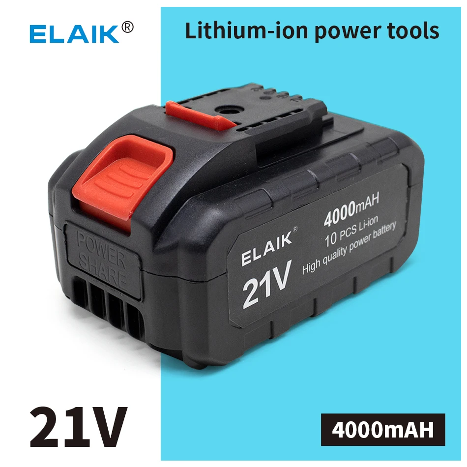 21V 4000mAh Rechargeable Battery Lithium Ion Battery High Capacity for Worx Electric Power Tool Battery