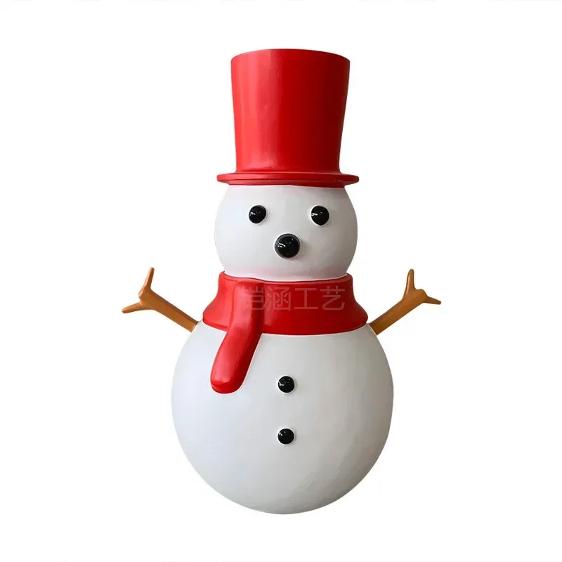 

FRP Santa Claus, Sculpture Playground, Holiday Decoration Props Outdoor Large, Cartoon Doll Floor Ornament