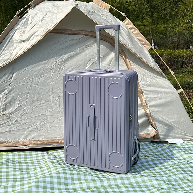 20/24 inch buitenbagage campingkoffer PC rits trolleykoffer met grote wielen rolbagage koffers met bekerhouder
