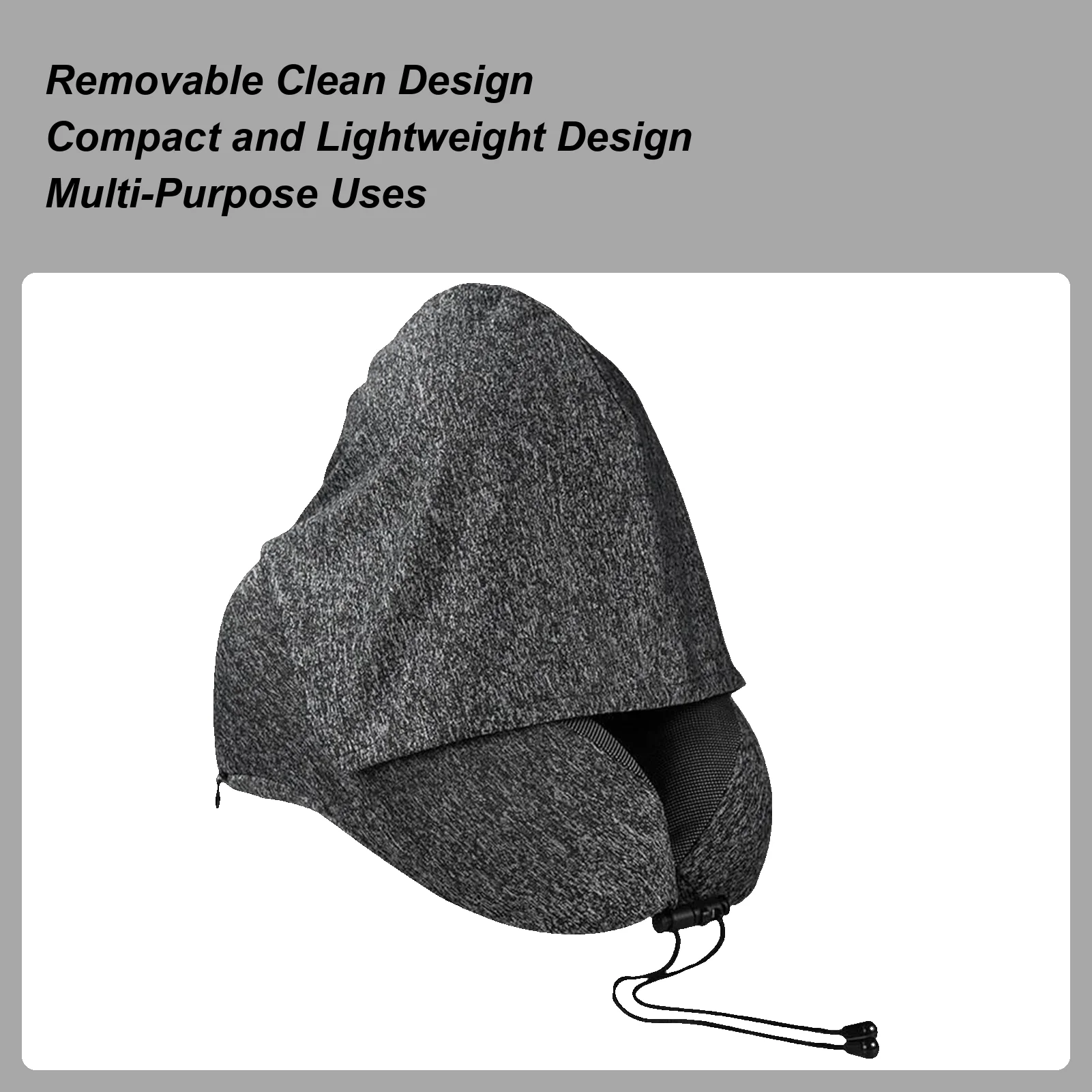 

Travel Neck Pillow For Women Washable Hooded Memory Foam Support Sleeping Neck Pillow For Car Road Trip Airport Trips Picnic