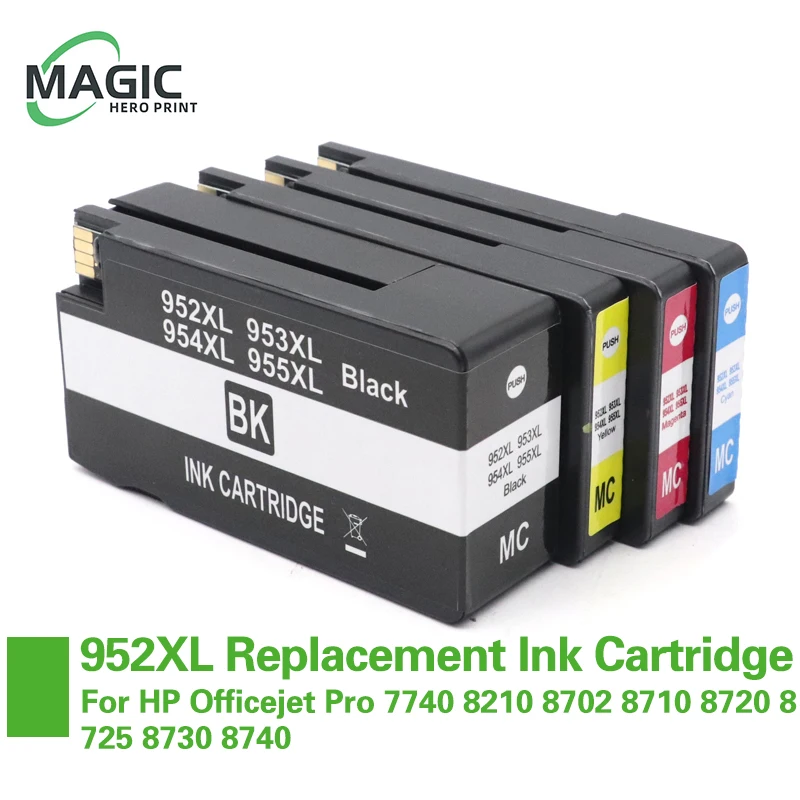 4Color 952 XL 952 Replacement Ink Cartridge For HP Officejet Pro 7720 7730 7740 8210 8218 8710 8715 8718 8720 8730 8740 Printer