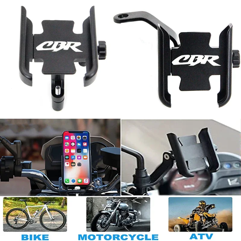 

Motorcycle Phone Holder Mirrors Handlebar GPS Stand Bracket For Honda CBR125R CBR650F/R CBR250R CBR300R CBR500R CBR600/F2/F3/F4