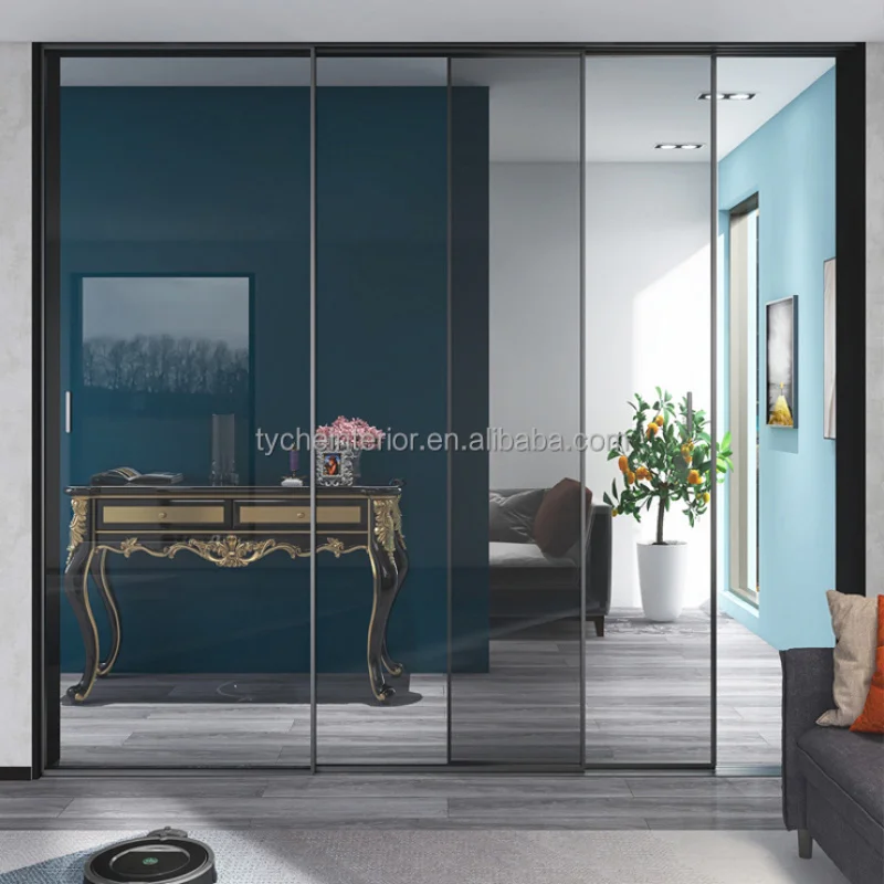 Custom.Quality شريحة معدنية في الهواء الطلق خزانة باب منزلق بني لتغطية سياج ضيق حوض الاستحمام باب منزلق