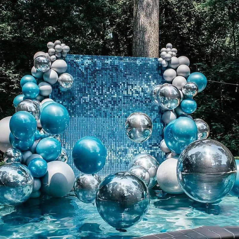 12 Zoll metallische Geburtstags ballons 10//50pc Chrom Metall Latex Luftballons für Geburtstag Hochzeit Baby party Dekor Helium Globos – Detail 18