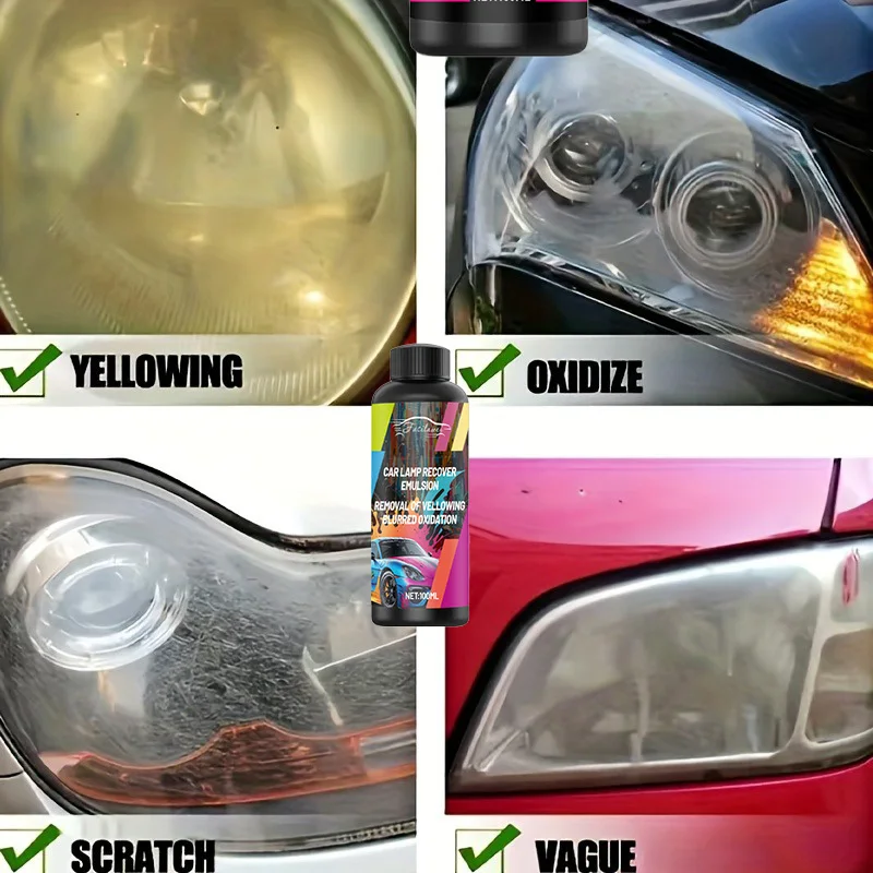 ครีมฟื้นฟูไฟหน้า 100g, น้ํายาล้างออกซิเดชัน, น้ํายากําจัดสีเหลือง, ขัดและรายละเอียดเพื่อการมองเห็นที่เพิ่มขึ้น, ยาว