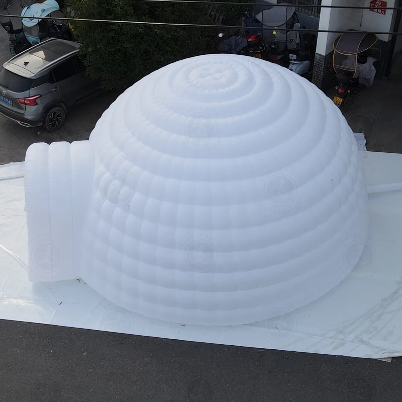 Inflatable Igloo Dome Tent 6m With LED Light Portable Night-club For Party ,Camping, Gym ,Ice Fishing Equipment,Hunting