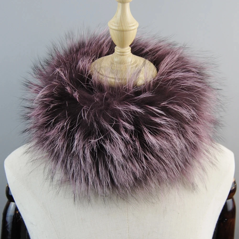 New Quality Real Fox Fur Scarf Women Natural Real Fox Fur Ring Scarves Girl Lovely Good Elastic Knitted Genuine Fox Fur Headband